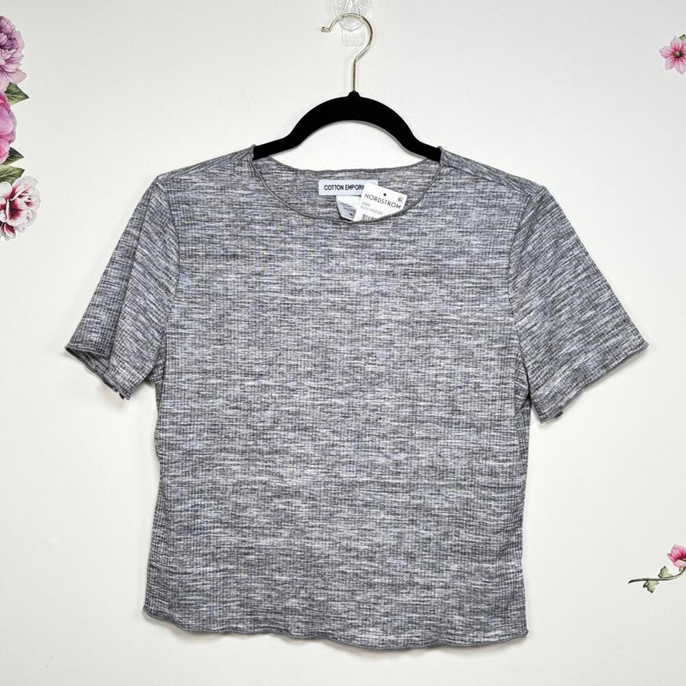 NWT Cotton Emporium Grey Knit Tee in Medium